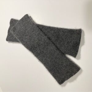 Grey Cashmere Wool Wrist Warmers Long Glove Extenders